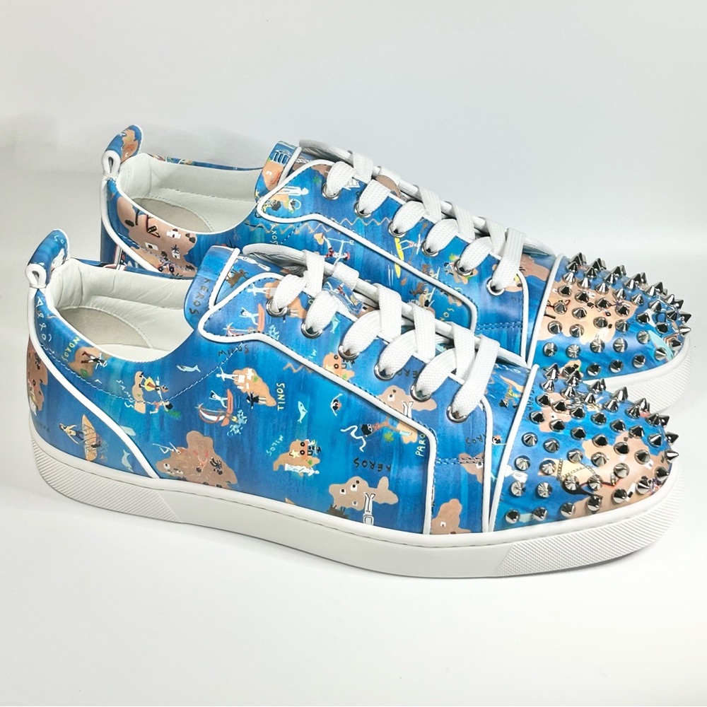 New Christian Louboutin Louis Junior Spikes Sneakers Mens Size 43.5EU/10.5US